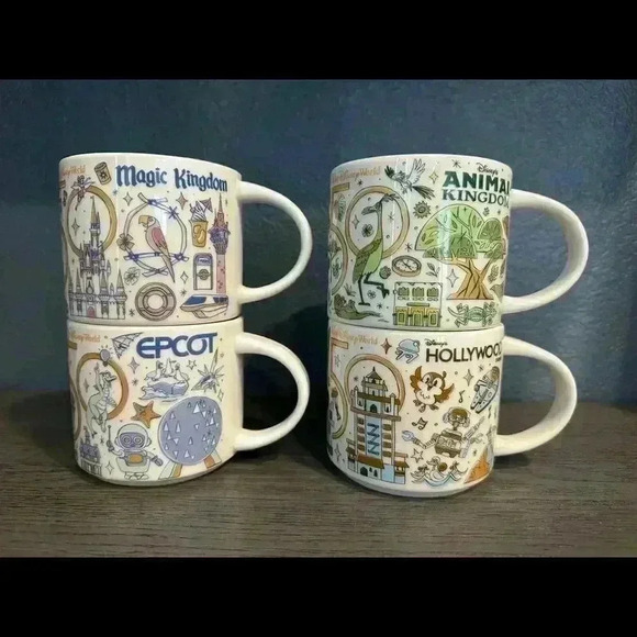 Disney World 50th Anniversary  Starbucks Been There Series Mug Full Set NWT Rare - Picture 1 of 3